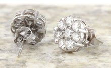 Load image into Gallery viewer, Exquisite 1.65 Carats Natural VS Diamond 14K Solid White Gold Stud Earrings