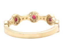 Load image into Gallery viewer, 0.50 Carats Natural Ruby and Diamond 14K Solid Yellow Gold Band Ring