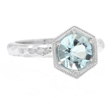 Load image into Gallery viewer, 1.25 Carat Exquisite Natural Aquamarine 14K Solid White Gold Ring