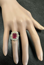 Load image into Gallery viewer, 6.50Ct Stunning Natural Ruby &amp; Diamond 14K Solid Yellow Gold Ring