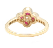 Load image into Gallery viewer, 1.10Ct Stunning Natural Ruby &amp; Diamond 14K Solid Yellow Gold Ring