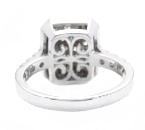 0.50 Carats Natural Diamond 14K Solid White Gold Ring