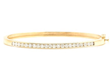 Load image into Gallery viewer, Very Impressive 1.40 Carats Natural Diamond 14K Solid Yellow Gold Bangle Bracelet