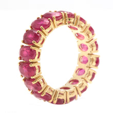 Load image into Gallery viewer, 9.50 Carats Natural Ruby 14K Solid Yellow Gold Eternity Ring