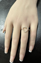 Load image into Gallery viewer, Splendid 0.30 Carats Natural Diamond 14K Solid Rose Gold Heart Ring