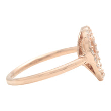 Load image into Gallery viewer, Splendid 0.30 Carats Natural Diamond 14K Solid Rose Gold Heart Ring