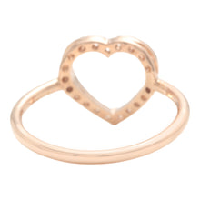 Load image into Gallery viewer, Splendid 0.30 Carats Natural Diamond 14K Solid Rose Gold Heart Ring