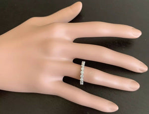 Splendid 0.40 Carats Natural Diamond 14K Solid White Gold Ring