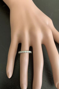 Splendid 0.40 Carats Natural Diamond 14K Solid White Gold Ring