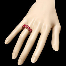Load image into Gallery viewer, 10.80 Carats Natural Red Ruby 14k Solid Yellow Gold Ring