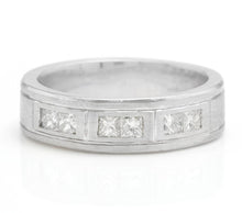 Load image into Gallery viewer, Heavy 0.90 Carats Natural Diamond 14K Solid White Gold Men&#39;s Ring