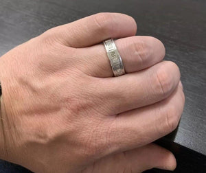 Heavy 0.90 Carats Natural Diamond 14K Solid White Gold Men's Ring