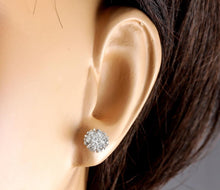 Load image into Gallery viewer, Exquisite 1.15 Carats Natural Diamond 14K Solid White Gold Stud Earrings