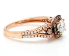 Load image into Gallery viewer, 1.16 Carats Splendid Natural Diamond 14K Solid Rose Gold Band Ring