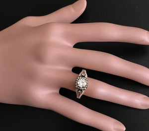 1.16 Carats Splendid Natural Diamond 14K Solid Rose Gold Band Ring