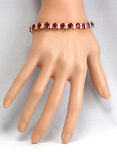 Load image into Gallery viewer, Very Beautiful 29.80 Carats Ruby &amp; Natural Diamond 14K Solid Yellow Gold Bracelet