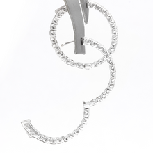 Load image into Gallery viewer, Exquisite 2.00 Carats Natural Diamond 14K Solid White Gold Hoop Earrings