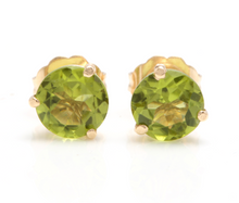Load image into Gallery viewer, Exquisite 1.80 Carats Natural Peridot 14K Solid Yellow Gold Martini Stud Earrings