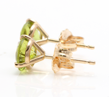 Load image into Gallery viewer, Exquisite 1.80 Carats Natural Peridot 14K Solid Yellow Gold Martini Stud Earrings