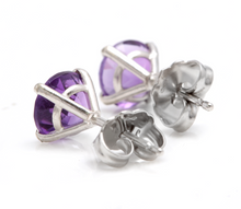 Load image into Gallery viewer, Exquisite 1.80 Carats Natural Amethyst 14K Solid White Gold Martini Stud Earrings