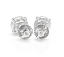 Load image into Gallery viewer, Exquisite 0.80 Carats Natural Diamond 14K Solid White Gold Stud Earrings