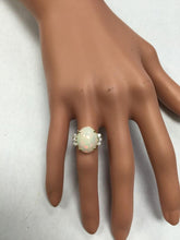 Load image into Gallery viewer, 6.30 Carats Natural Impressive Ethiopian Opal and Diamond 14K Solid Yellow Gold Ring