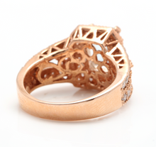 Load image into Gallery viewer, 2.65 Carats Natural Aquamarine and Diamond 14K Solid Rose Gold Ring