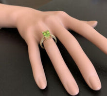Load image into Gallery viewer, 3.20 Carats Impressive Natural Peridot and Diamond 14K Yellow Gold Ring