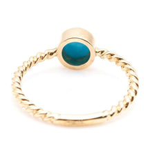 Load image into Gallery viewer, Splendid Exquisite Natural Turquoise 14K Solid Yellow Gold Ring