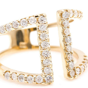 Splendid 0.60 Carats Natural Diamond 14K Solid Yellow Gold Ring