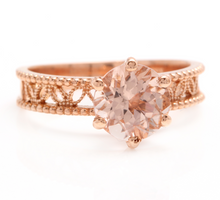 Load image into Gallery viewer, 1.70 Carats Exquisite Natural Morganite 14K Solid Rose Gold Ring