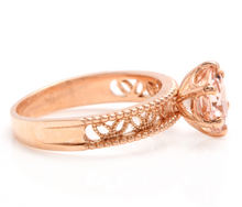 Load image into Gallery viewer, 1.70 Carats Exquisite Natural Morganite 14K Solid Rose Gold Ring
