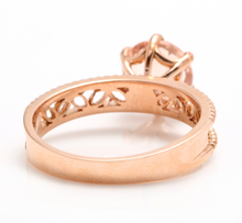 Load image into Gallery viewer, 1.70 Carats Exquisite Natural Morganite 14K Solid Rose Gold Ring