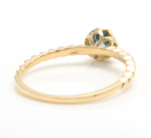 Load image into Gallery viewer, Beautiful Natural Blue Zircon 14K Solid Yellow Gold Ring
