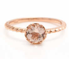 Load image into Gallery viewer, 1.00 Carats Exquisite Natural Morganite 14K Solid Rose Gold Ring