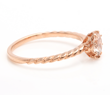 Load image into Gallery viewer, 1.00 Carats Exquisite Natural Morganite 14K Solid Rose Gold Ring