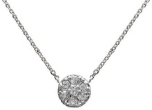 Load image into Gallery viewer, 0.35Ct Natural Diamond 14K Solid White Gold Necklace Pendant
