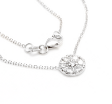 Load image into Gallery viewer, 0.35Ct Natural Diamond 14K Solid White Gold Necklace Pendant