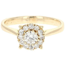 Load image into Gallery viewer, Splendid 0.45 Carats Natural Diamond 14K Solid Yellow Gold Band Ring