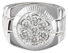 Load image into Gallery viewer, 1.25 Carats Natural Diamond 14K Solid White Gold Men&#39;s Ring