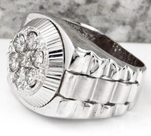 Load image into Gallery viewer, 1.25 Carats Natural Diamond 14K Solid White Gold Men&#39;s Ring