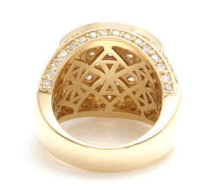 Heavy 5.00Ct Natural Diamond 14K Solid Yellow Gold Men's Ring