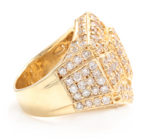 Load image into Gallery viewer, Heavy 5.80Ct Natural Diamond 14K Solid Yellow Gold Men&#39;s Ring