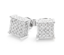 Load image into Gallery viewer, Exquisite 1.40 Carats Natural Diamond 14K Solid White Gold Stud Earrings