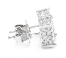 Load image into Gallery viewer, Exquisite 1.40 Carats Natural Diamond 14K Solid White Gold Stud Earrings