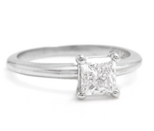 Load image into Gallery viewer, GIA Certified 0.70 Carats Diamond 950 Platinum Engagement Ring
