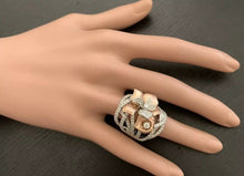 Load image into Gallery viewer, 2.50Ct Splendid Natural Diamond 14K Solid Two-Tone Gold Flower Ring