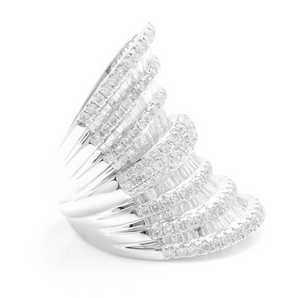 Splendid 5.50 Carats Natural Diamond 14K Solid White Gold Ring