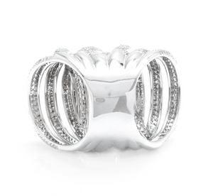 Splendid 5.50 Carats Natural Diamond 14K Solid White Gold Ring
