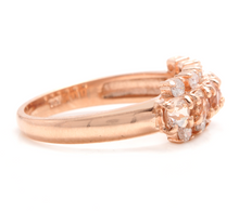 Load image into Gallery viewer, 1.35 Carats Natural Morganite and Diamond 14K Solid Rose Gold Ring
